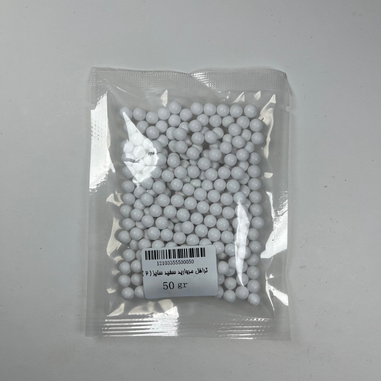 دراژه مروارید سفید(سایز2)50گرم