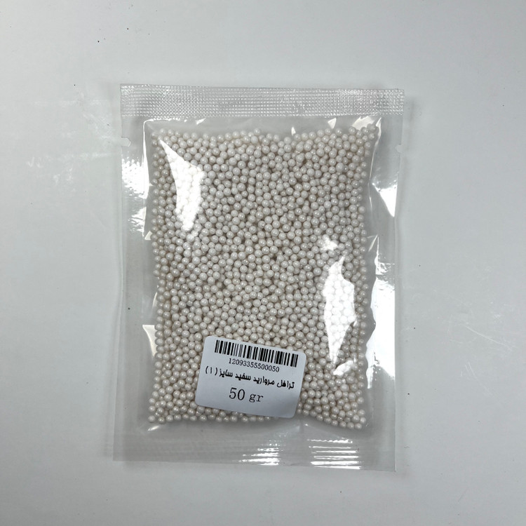 دراژه مروارید سفید(سایز1)50گرم